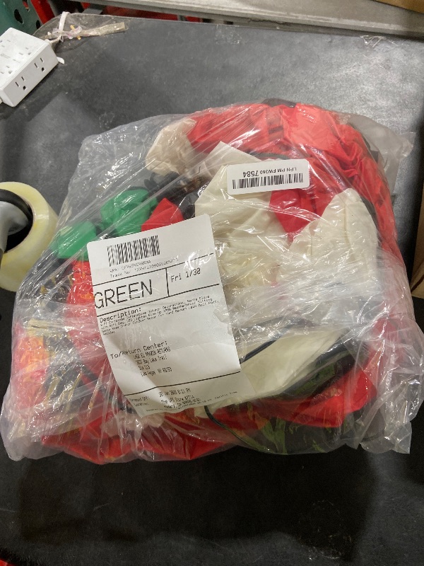 Photo 1 of 8 FT Christmas Inflatables Outdoor Decorations, Santa Claus with Gift Bag, LED Lighted Blow Up IP68 Weatherproof Sitting Santa Xmas Indoor Outdoor Decor for Yard Garden Lawn Mall Party Holiday