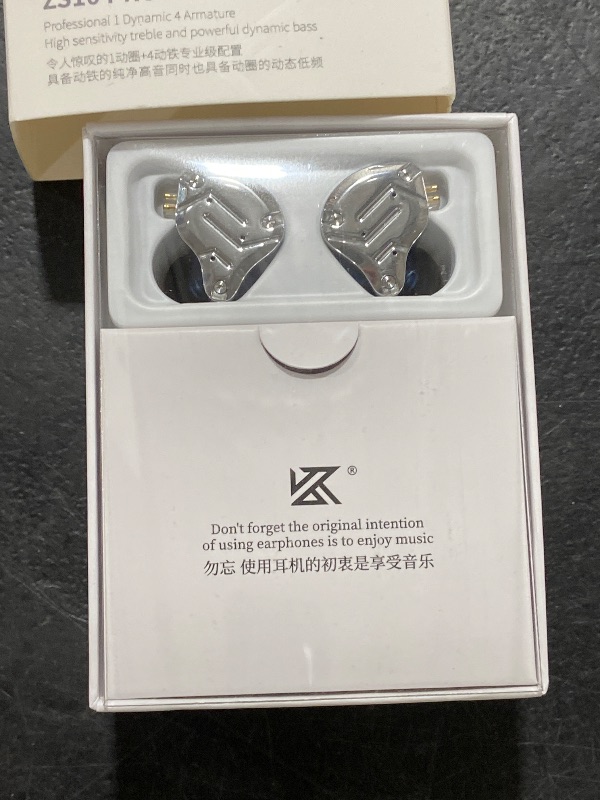 Photo 1 of Linsoul KZ ZS10 Pro, 4BA+1DD 5 Driver in Ear Monitor, HiFi Wired Earbuds, Gaming Earbuds, Hybrid IEM Earphones with Stainless Steel Faceplate, Detachable Cable for Musician (Without Mic, Blue)