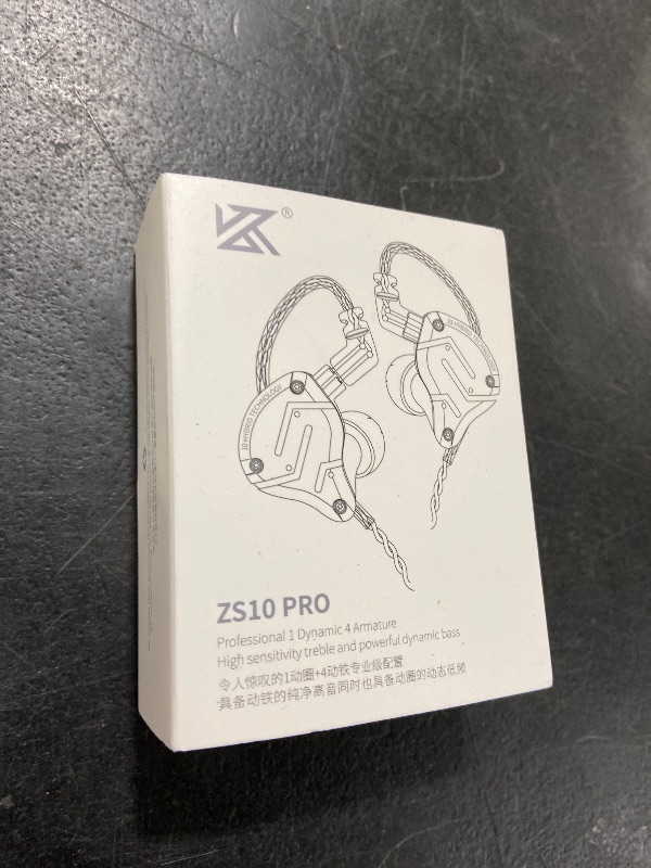 Photo 1 of Linsoul KZ ZS10 Pro, 4BA+1DD 5 Driver in Ear Monitor, HiFi Wired Earbuds, Gaming Earbuds, Hybrid IEM Earphones with Stainless Steel Faceplate, Detachable Cable for Musician (Without Mic, Blue)