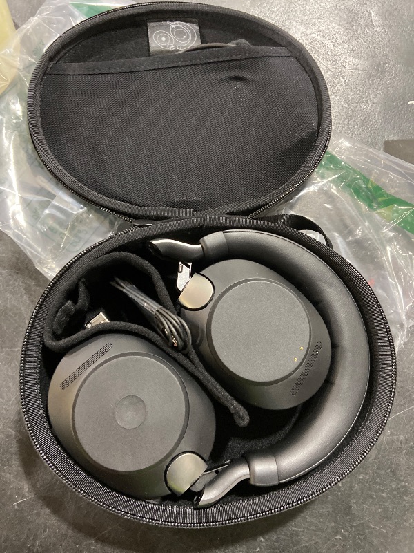 Photo 1 of Jabra Evolve2 85 Wireless PC Headset – Noise Cancelling UC Certified Stereo Headphones with Long-Lasting Battery –USB-A Bluetooth Adapter – Black