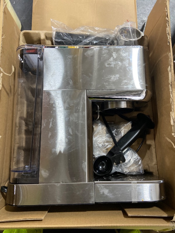 Photo 1 of XIXUBX Espresso Machine 20 Bar with Milk Frother, Stainless Steel Coffee Maker with 42 oz Removable Water Tank for Cappuccino, Latte&Cold Brew, Home&Office, Silver