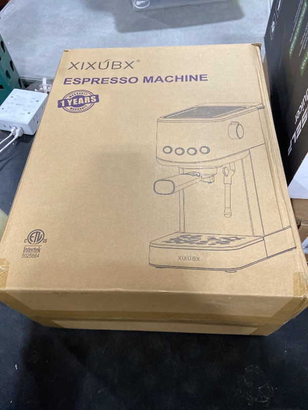 Photo 1 of XIXUBX Espresso Machine 20 Bar with Milk Frother, Stainless Steel Coffee Maker with 42 oz Removable Water Tank for Cappuccino, Latte&Cold Brew, Home&Office, Silver