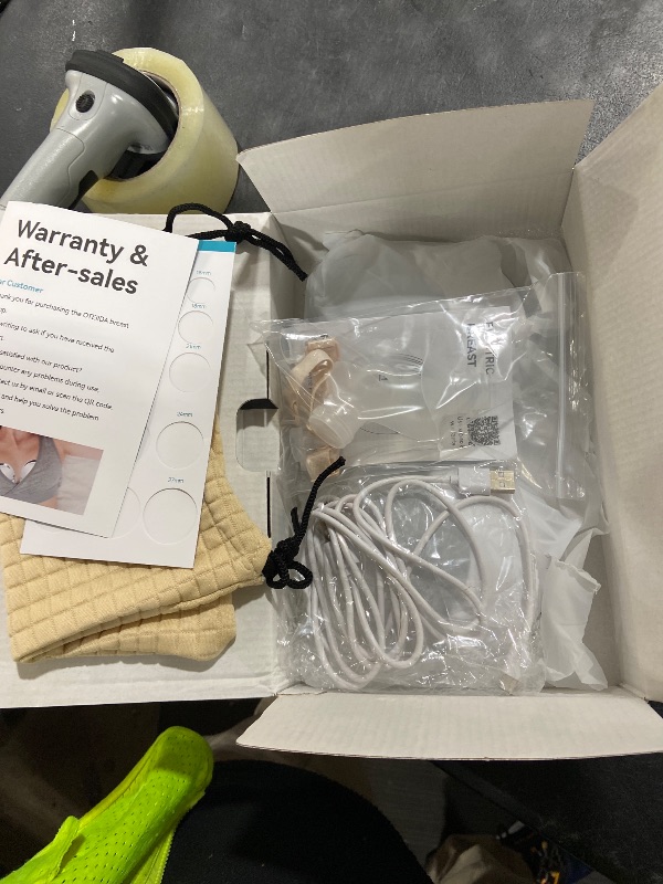 Photo 1 of Hands Free Breast Pump Wearable MY-375 - Strong Suction, Low Noise, Wearable Breastfeeding Pump with 4 Mode &12 Levels, Portable Electric Breast Pump 24mm - 19/21/Insert/Flange, 2 Pack (White)