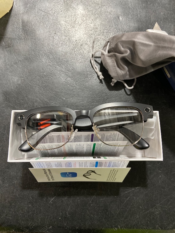 Photo 1 of KWENRUN AI Smart Glasses with 8MP Camera, 4K Video & HD Photo, Bluetooth Audio, AI Voice Assistant, Real-Time Translation, Object Recognition, Noise-Cancel Calls, Music, Photochromic Lenses