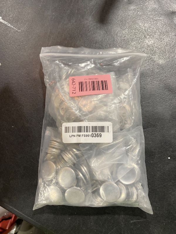 Photo 1 of 600 Pieces Blank Button Making Supplies Round Badge Parts Metal Pin Button Kit for Badge Make Machine, Including Metal Shells Back Cover and Clear Film(1 Inch)