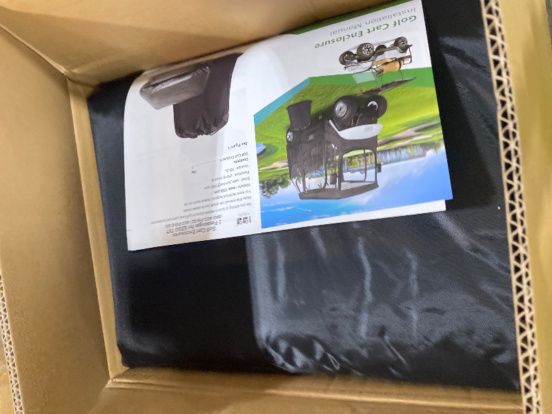 Photo 1 of 10L0L 2 Passenger Golf Cart Driving Enclosure for EZGO TXT and RXV Model, 4-Sided Clear Window 600D Rain Cover All Weather Windproof Waterproof