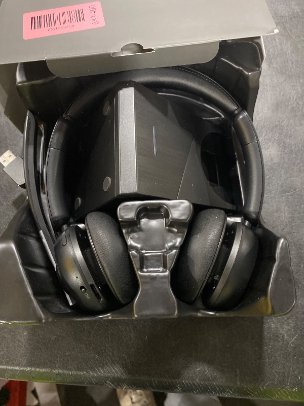 Photo 1 of (2025 Upgraded) Wireless Headset with Mic for Work, Bluetooth Headset with Noise Canceling Microphone with Dongle, Charging Base & Mic Mute, Wireless Headphones for Work from Home/PC/Computer