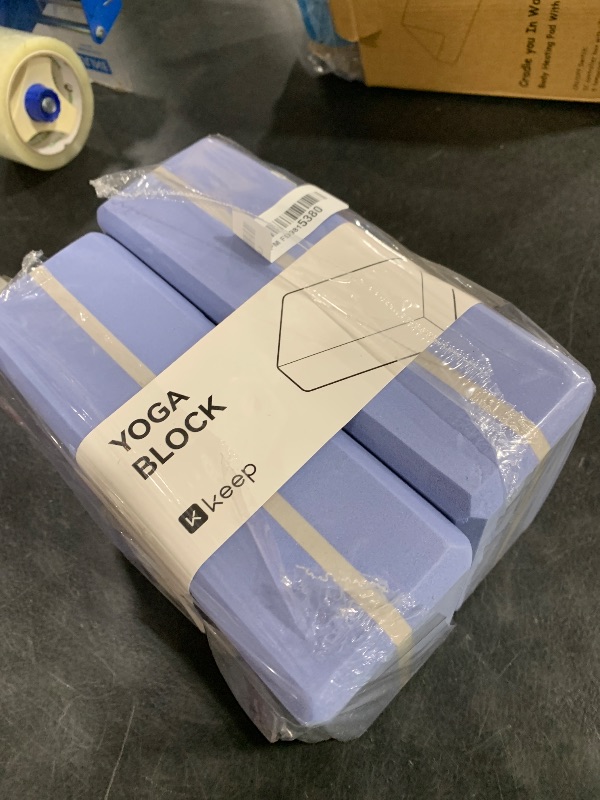 Photo 1 of KEEP Yoga Block, High-Density EVA Foam 2 Pack Yoga Block with Non-Slip Textured Surface, Supportive, Lightweight - Ideal for Yoga, Pilates, and Stretching Exercises