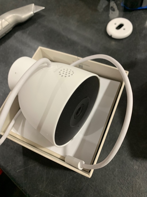 Photo 1 of Google Nest Cam Outdoor (Wired, 2nd Gen) - Security Camera with 2K Video and Gemini, Night Vision, 2-Way Audio - Works with Google Home - 2025 Model - Snow
