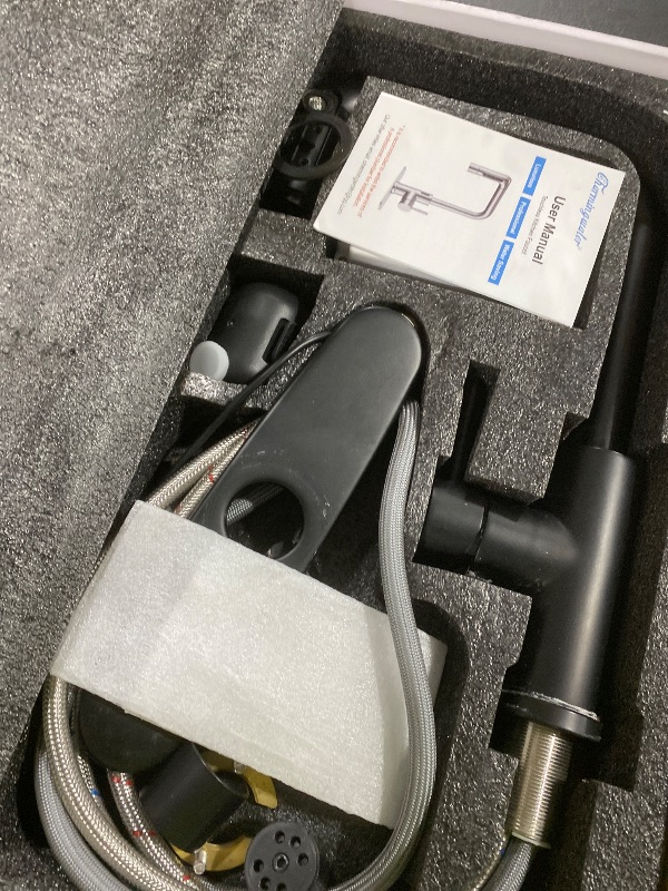 Photo 1 of Charmingwater Touchless Kitchen Faucet with 5 Modes Pull Down Sprayer, Single Handle Stainless Steel Motion Sensor Faucet for Kitchen Sink, Matte Black