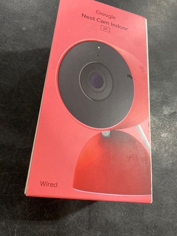 Photo 1 of Google Nest Cam Indoor (Wired, 3rd Gen) - Security Camera with 2K Video and Gemini, Night Vision, 2-Way Audio, Works with Google Home - 2025 Model - Berry
