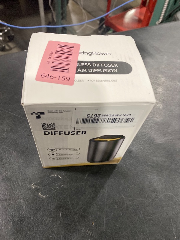 Photo 1 of Waterless Diffuser for Essential Oil, Smart Car Air Freshener Diffuser with 3 Mist Grades & 3 LED Light Colors, Auto On/Off, Rechargeable Scent Air Machine