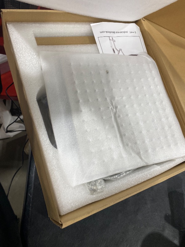 Photo 1 of All Metal 10 Inch Rain Shower Head with Handheld Built-in Power Wash Mode, High Pressure Waterfall Rainfall Square Shower Heads with 16" Adjustable Extension Arm, Dual Showerhead(Brushed Nickel)