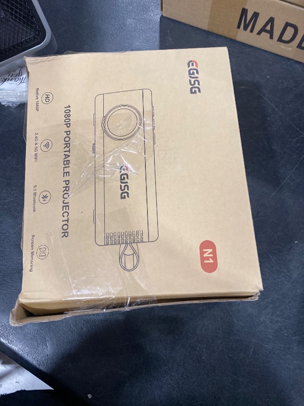 Photo 1 of Mini Projector with WiFi and Bluetooth, 1080P/4K Supported Movie Projector with 5G WiFi 6, USB-C Fast Charging | Portable Projector for Bedroom, Small Projector Wide Compatible, (Navy Blue)