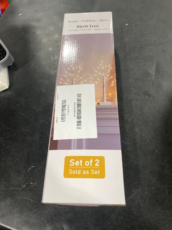 Photo 1 of PEIDUO Christmas Decorations Indoor, 2 FT Birch Tree with LED Lights, Fairy Light Spirit Tree for Christmas Decor, Warm White Lighted Birch Trees for Home Decor Indoor, Battery Powered, Timer (2PK)