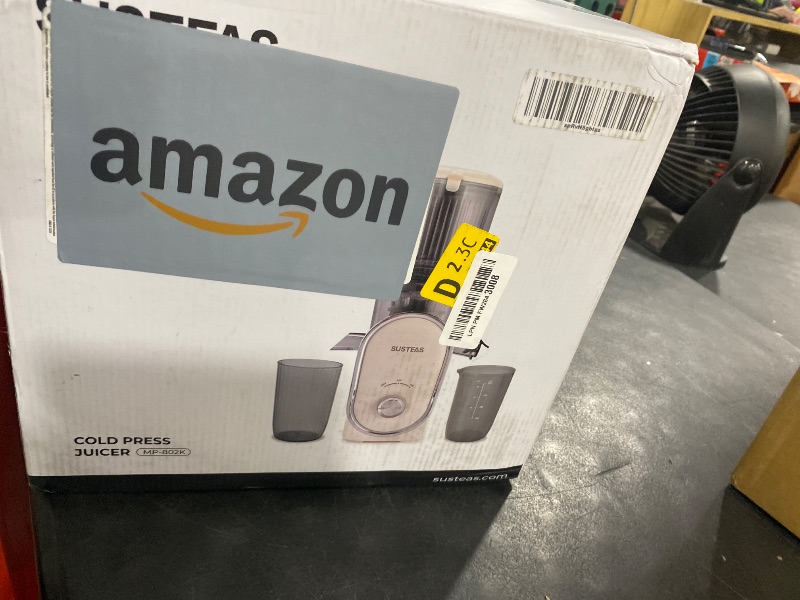 Photo 1 of SUSTEAS Cold Press Juicer, 5.3" Feed Chute Slow Masticating Machines with 300W, Fit Whole Fruits & Vegetables, High Juice Yield, Easy to Clean, White