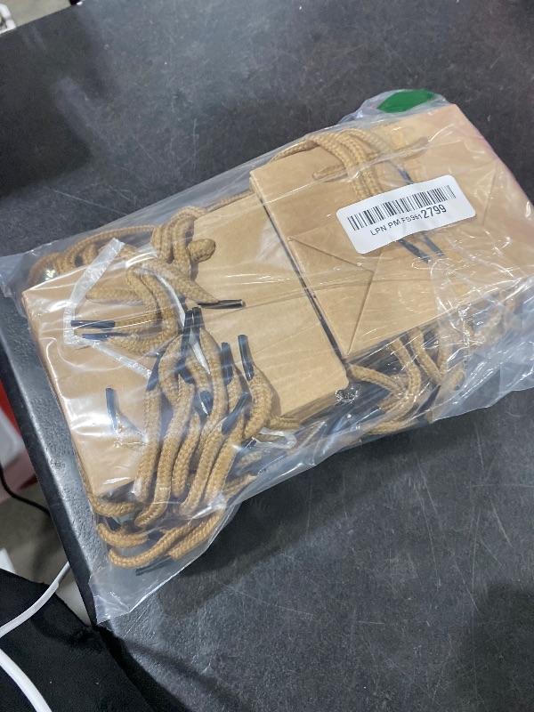 Photo 1 of Fainne 24 Pcs Brown Mini Gift Bags with Handle Kraft Gift Card Bags Bulk Extra Small Paper Party Favor Boxes Tiny for Christmas Wedding Baby Shower Birthday Wrapping Supplies, 4.7 x 3.9 x 2.3 Inch