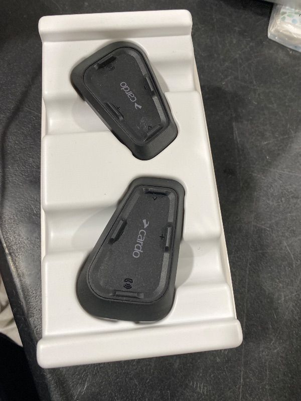 Photo 1 of Cardo Systems Spirit Motorcycle Bluetooth Communication Headset - Black, Dual Pack