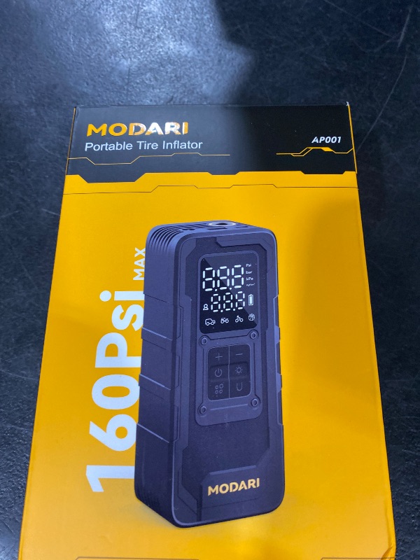 Photo 1 of Tire Inflator Portable Air Compressor, Up to 160 PSI Car Tire Inflator, Cordless Air Pump, Portable Tire Pump with Gauge - Portable Tire Inflators for Car, Light Pickup, Bike and More