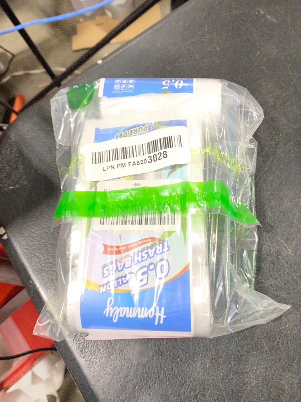 Photo 1 of 0.5 Gallon 250 pcs Mini Clear Trash Bags, Tiny Strong Garbage Bags,Small Plastic Bags for Desktop Trash Bin, Tiny Bathroom Trash Can Bin Liners,Mini Bags for Waste Basket Liner,Fit 2 Liters-Clear

