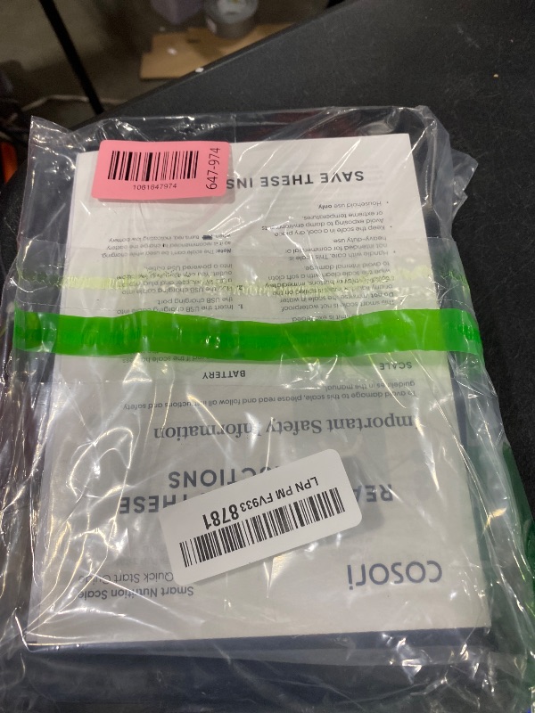 Photo 1 of **SELLING FOR PARTS**Cosori Smart Food Kitchen Scale with Nutritional Calculator, Free App for AI Scan, Calorie & Macro Tracking, Food Preload, On-Screen Nutrient Info, Personal Goals, Rechargeable, 11 lb / 5 kg