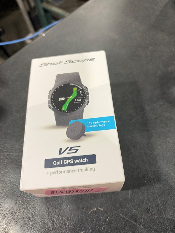 Photo 1 of Shot  V5 GPS Watch, Shot Tracking, 36k+ Preloaded Courses, Full Course Maps, No Subscription (Black)
