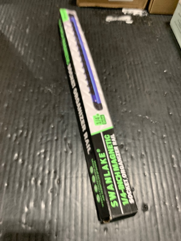 Photo 1 of 1/4-inch Magnetic Socket Organizer Rail, Aluminum Alloy Socket Rail, Heavy Duty Sockets Holder with 14 Clips, 360° Swivel Clip Tool Tray, Sockets Organizer for Tool Box Drawer (Blue)