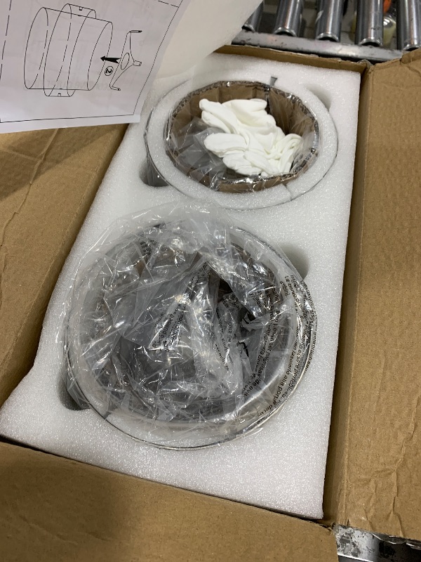 Photo 1 of IkirourI Pendant Lights Kitchen Island Lighting, 2 Pack 7 Inch Mini Glass Haning Lights for Entrance Aisle Decorative Lighting Fixture for Dining and Bar Table (Brushed Nickel with Frosted White)