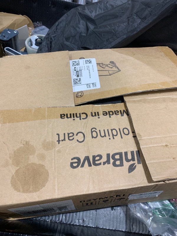 Photo 1 of **INCOMPLETE** MISSING WHEELS** InBrave Extra Long Collapsible Wagon Cart, 480LBS Heavy Duty Utility Wagons with All-Terrain Wheels, Foldable Grocery Carts for Gardening, Shopping, Beach, Camping, Black