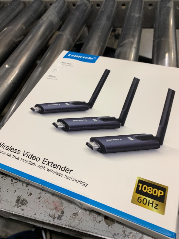 Photo 1 of Lemorele Wireless HDMI Transmitter and Receiver, Aluminum Alloy Deep Gray, 5Ghz up to 656ft, 1080P 60Hz, Plug and Play with TuTuPlay App Monitor, for Security, Streaming, Home Theater, PC/TV. 1TX+2RX