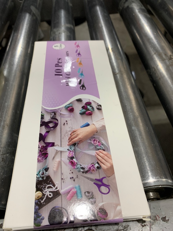 Photo 1 of 10 Pcs Small Scissors All Purpose, Stainless Steel Sharp Mini Detail Craft Scissors with Protective Cover for Embroidery, Paper Cutting, Sewing, Knitting, Crafting, 3.5"