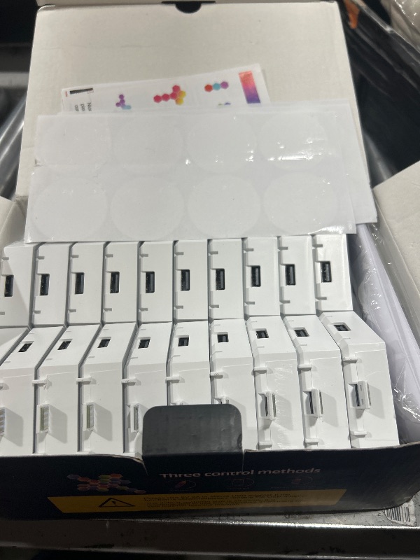 Photo 1 of OJQ 20 Pack Hexagon Lights Wall RGB Panel - Hexagonal Led Lights Room Decor Wall Lights Birthday Decorations Gaming Equipment Honeycomb Shape Panels Hexagon Gaming Lights for Bedroom Children