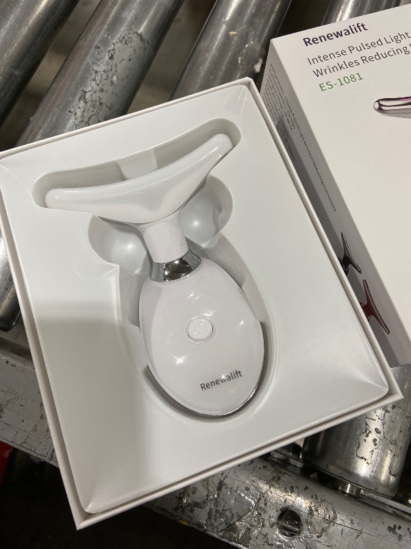 Photo 1 of Renewalift Device | 7-in-1 Red Light Therapy for Face and Neck - 7 Colors, Smart Vibration | Red Light Face Massager Tool - Effectively Remove Wrinkles, Lift Neck, Portable Skin Care Tool (White)