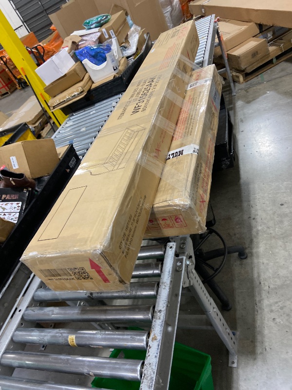 Photo 1 of Merax Twin Size Upholstered Platform Bed with Wood Supporting Feet and Twin Size Trundle, White