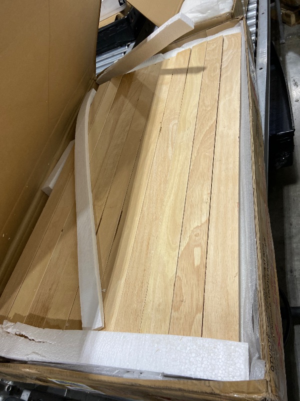 Photo 1 of Merax Twin Size Upholstered Platform Bed with Wood Supporting Feet and Twin Size Trundle, White