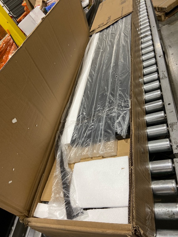 Photo 1 of KEIKI Queen Size Metal Loft Bed Frame with Grid & Staircase & Built-in Storage Shelves & Wardrobe, Loft Bed with Solid Slats & Guardrail, No Box Spring Required, Easy Assembly, for Bedroom, Black