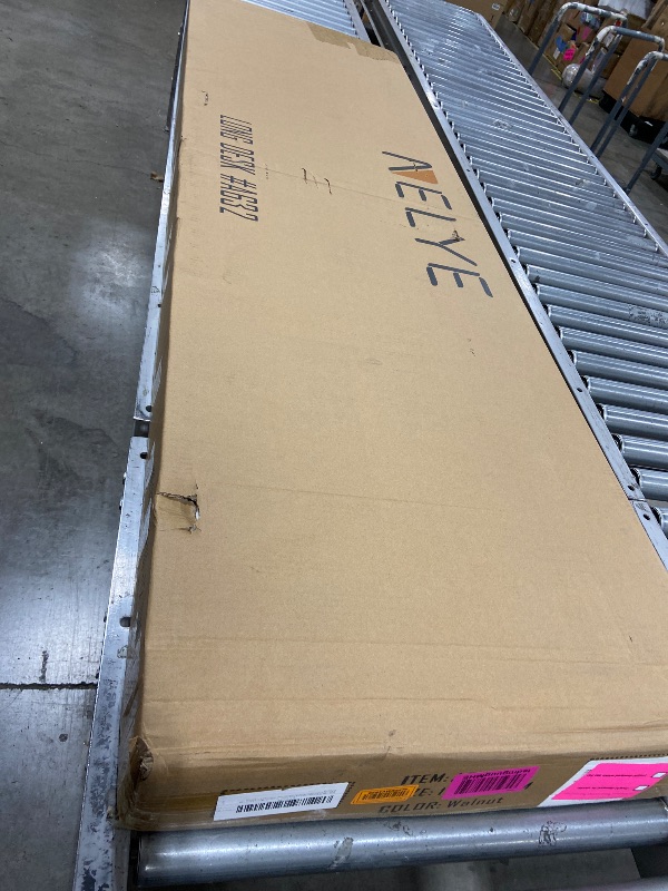 Photo 1 of Mid-Century Long Desk Table - 71" Simple Modern Extra Long 2-Person Wood Computer Workstation for Home Office Work in Walnut, 71" W x 20" D