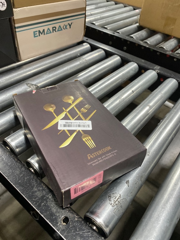 Photo 1 of Astercook Silverware Set 48-Piece Gold Flatware Set with Steak Knives Food-Grade Stainless Steel Cutlery Set for 8 Mirror Polished Utensils Set for Home Kitchen Restaurant Valentine's Gift