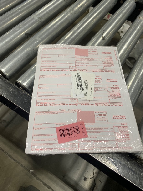 Photo 1 of 1099 NEC Tax Forms 2025 with Envelopes, 4 Part 15 Pack Tax Forms Kit and 15 Self-Seal Envelopes –Great for QuickBooks and Accounting Software, Value Pack for Business - Made in The USA - 15-Pack