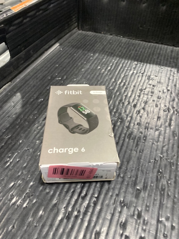 Photo 1 of Fitbit Charge 6 Fitness Tracker with Google apps, Heart Rate on Exercise Equipment, 6-Months Premium Membership Included, GPS, Health Tools and More, Obsidian/Black, One Size (S & L Bands Included)