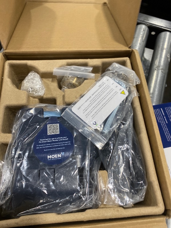 Photo 1 of Moen Flo Smart Water Monitor and Automatic Shutoff Sensor, Wi-Fi Water Leak Detector for 3/4-Inch Diameter Pipe, 900-001