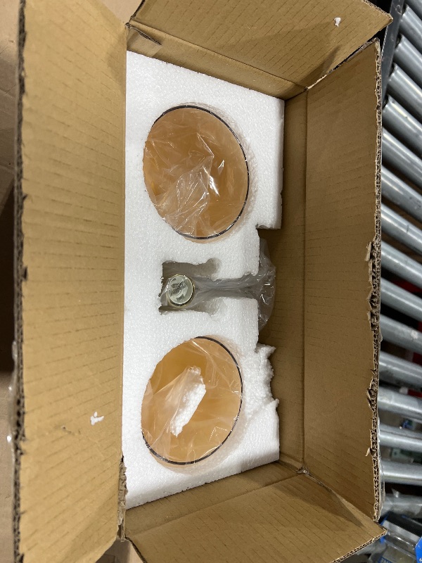 Photo 1 of EFINEHOME Minimalist 2-Light Gold Wall Sconces with Cylinder Glass Shades- Mid Century Vanity Wall Double Lights Hardwired- Modern Indoor Glass Wall Mounted Art Decor Lights (Amber, 1 Pack)