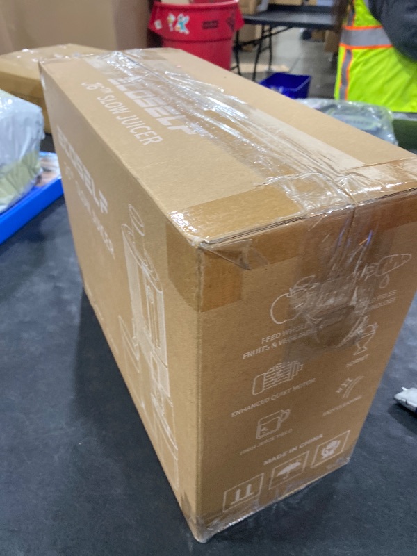 Photo 1 of ECOSELF Cold Press Juicer with 3 Filters (For Juice/Sorbet/Nut Milk), Juicer Machines With 6.0" Wide Mouth Hopper, Self Feeding & Hands-Free Design, Juicer for Family Gathering Party, With Pusher