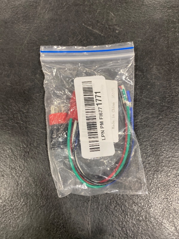 Photo 1 of 1 Pcs 16mm Latching Push Button Switch with 12V Waterproof Shell LED Light Power Button Momentary Push Button Switch for 0.63" Mounting Hole with Wiring Plug (White Light)