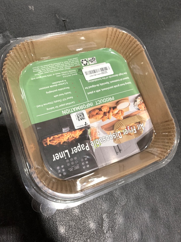 Photo 1 of 10 Inch Largest Square Air Fryer Disposable Paper Liner, XXL 100Pcs Air Fryer Parchment Liners for 8QT or Bigger Air Fryer, Non-stick, Food Grade Baking Paper for Frying, Roasting and Microwave