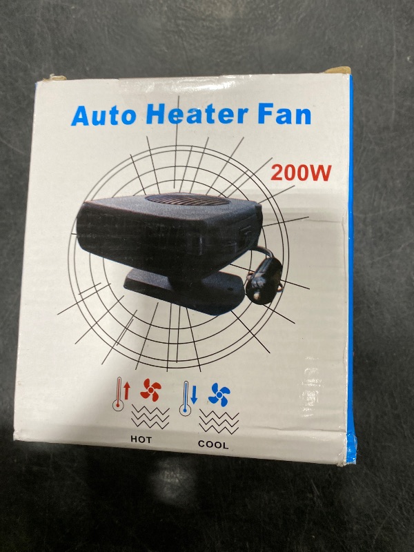 Photo 1 of Blytra Portable Car Heater with Fast Heating and Cooling, Electronic Auto Fan Heater 12V 200W, 360° Rotatable Auto Fan for Effective Windshield Defrosting and Defogging in Vehicles - Black