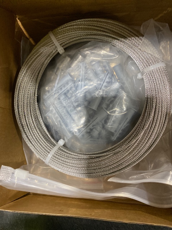 Photo 1 of Acemaker Wire Trellis for Climbing Plants Outdoor, 30-Set Wall Wire Trellis Kit with 5/64"(2mm) x 150ft Stainless Steel Cable, T316 Espalier System for Fence and Garden DIY Projects