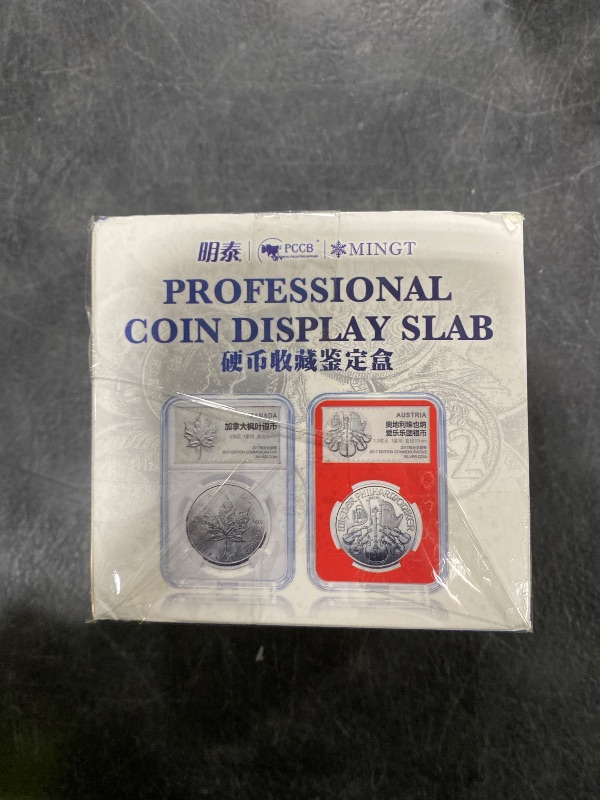 Photo 1 of 10 Packs 40mm Coin Slab Display Holder, Storage Case for American Silver Eagle 1 oz Coin, Clear Acrylic Cases for Coin Organize and Collection, Four-Point Fixation Coin Slab Capsules Protector