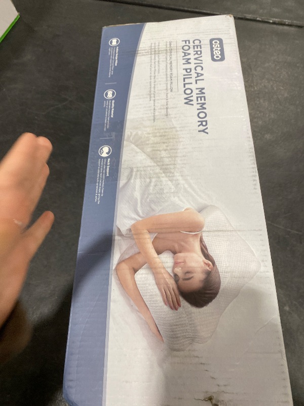 Photo 1 of Osteo Cervical Pillow for Neck Pain Relief, Hollow Design Odorless Memory Foam Pillows with Cooling Case, Adjustable Orthopedic Bed Pillow for Sleeping, Support for Side Back Sleepers