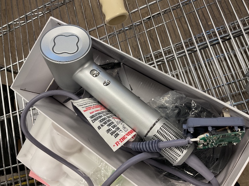 Photo 1 of Cosy Companions High-Speed Ionic Hair Dryer, 150000 RPM Brushless Motor for 2-5Min Fast Drying, Low Noise Blow Dryer Reduces Frizz & Heat Damage, Lightweight Hair Dryer with Diffuser & Nozzle, Silvery